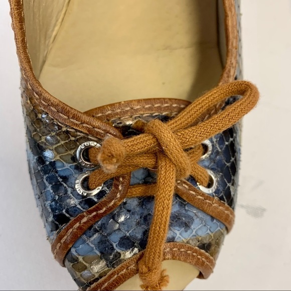 Michael Kors sling back snake skin wooden clogs - Picture 7 of 11